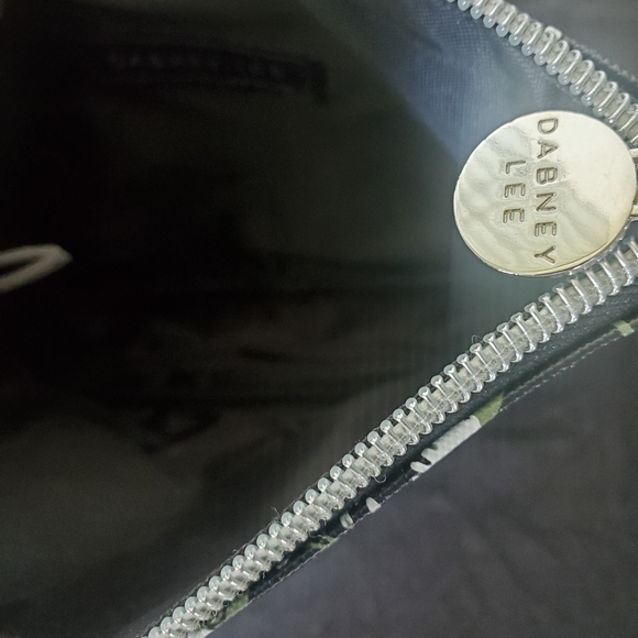 Dabney Lee Black Floral Double Sided Zip Top Cosmetic Makeup Anything Bag. - Picture 8 of 15